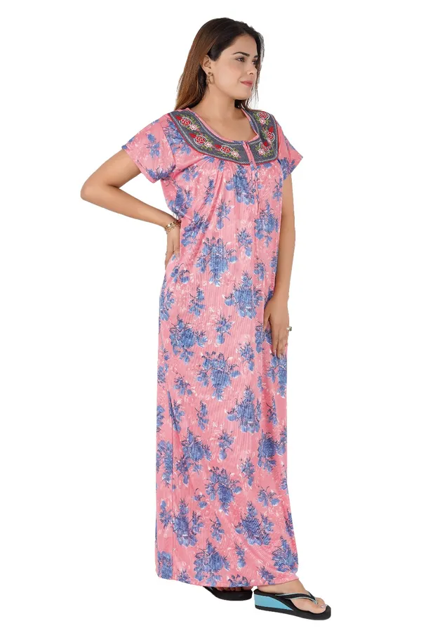 Pink_Floral_Print_Relaxed_Fit_Nightdress_for_Women