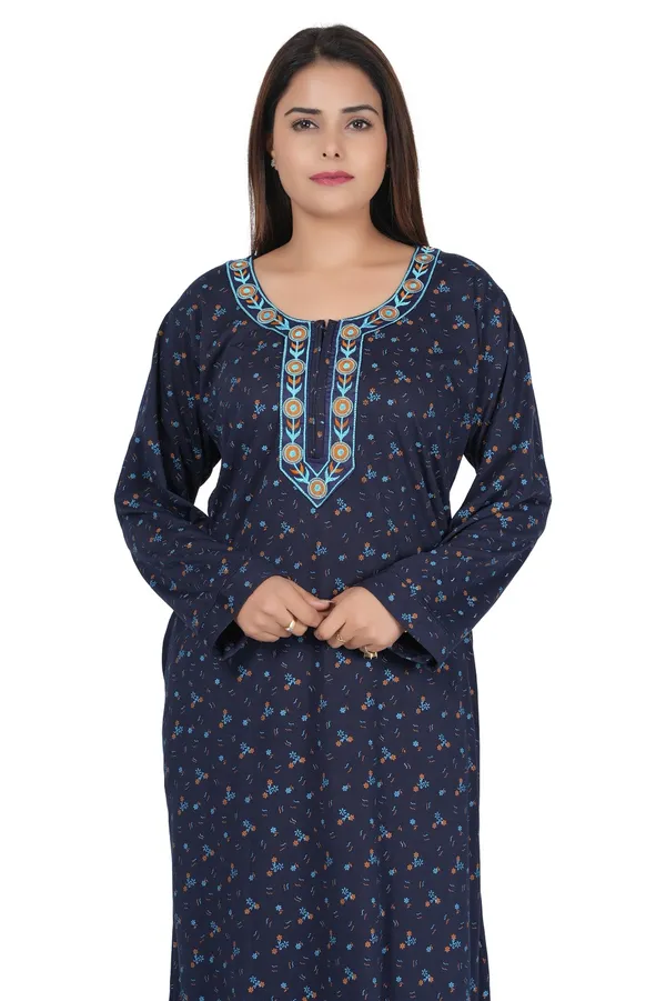 Navy_Printed_Full_Length_Nightdress_for_Women