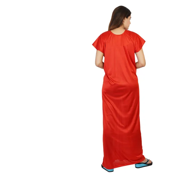 Red_Satin_Short_Sleeve_Nightdress_for_Women
