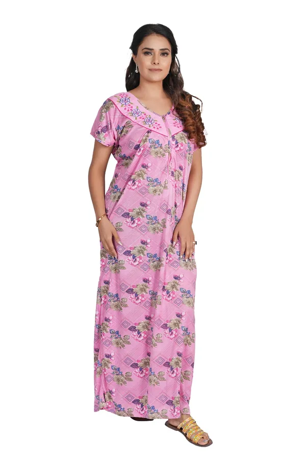 Pink_Floral_Print_Nightdress_for_Women