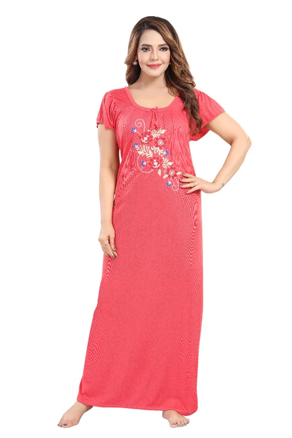 Coral_Short_Sleeve_Nightdress_for_Women
