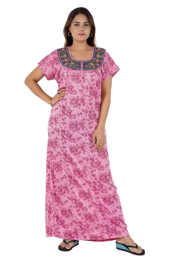 Pink_Floral_Print_Nightdress_for_Women