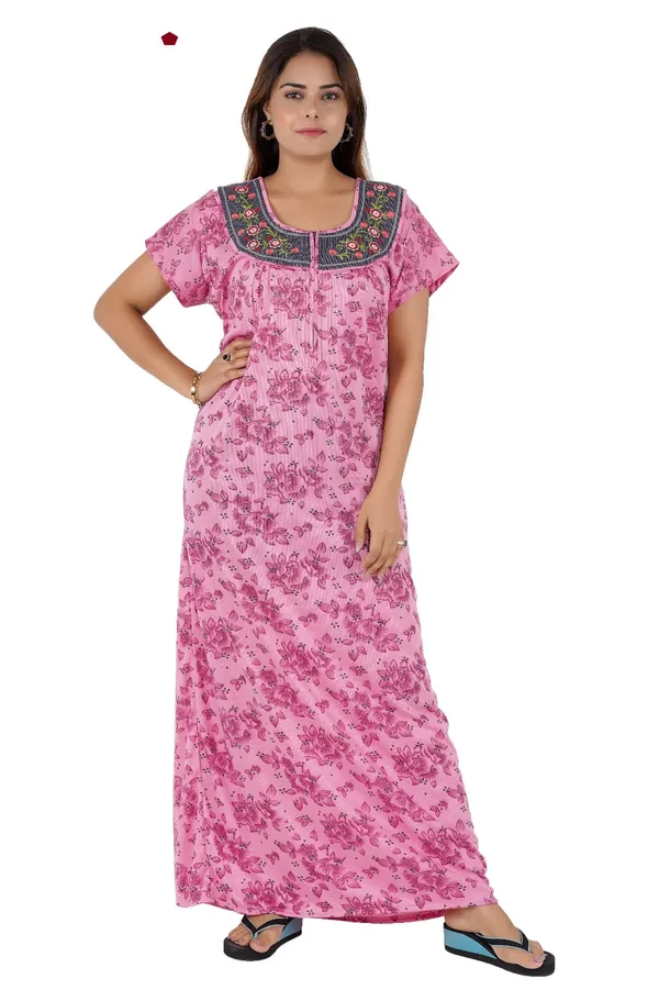Pink_Floral_Print_Nightdress_for_Women