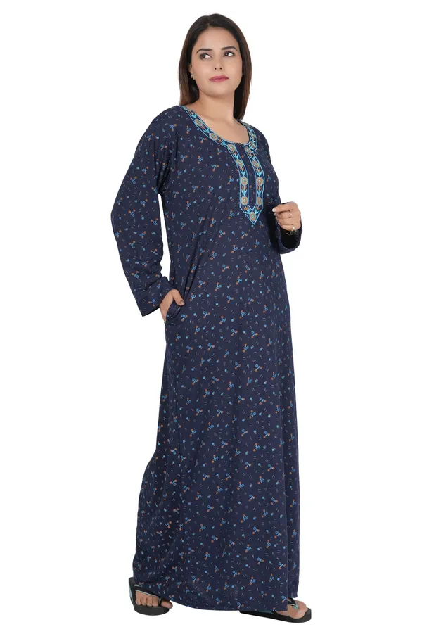 Navy_Printed_Full_Length_Nightdress_for_Women
