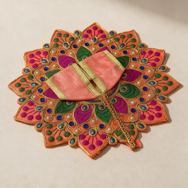 Embroidered_Floral_Decorative_Pooja_Thali_Set