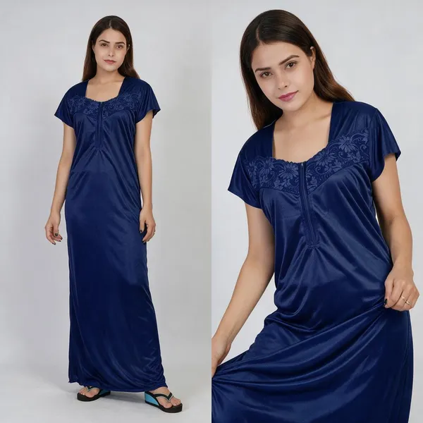 Blue_Satin_Relaxed_Fit_Maxi_Nightdress_For_Women