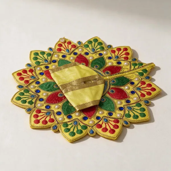 Multicolour_Embroidered_Petal_Design_Pooja_Idol_Poshak