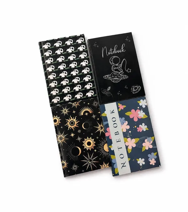 House_Of_Earthy_Multicolor_Classic_Pocket_Notebook_Set_Of_4_Plain