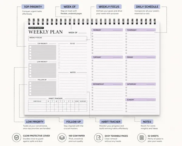 House_Of_Earthy_A4_Undated_Weekly_Planner_Notepad