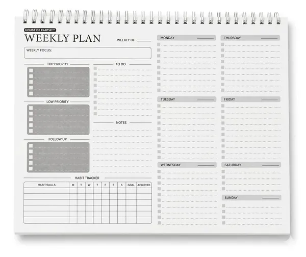 House_Of_Earthy_A4_Undated_Weekly_Planner_Notepad