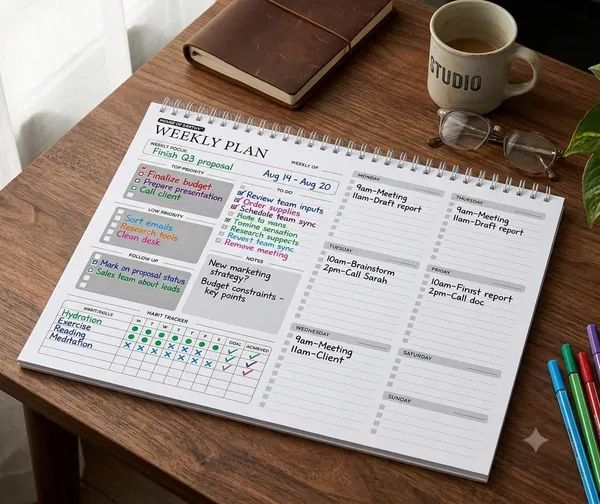House_Of_Earthy_A4_Undated_Weekly_Planner_Notepad