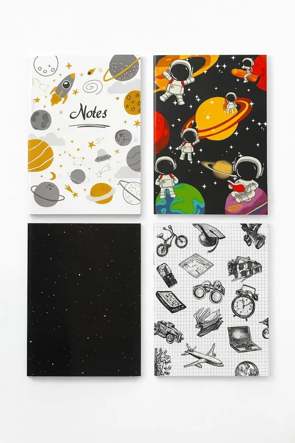 House_Of_Earthy_Astronaut_Theme_Ruled_Notebook_Set_Of_4