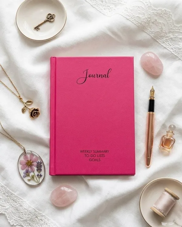House_Of_Earthy_Pink_Hardcover_A5_Plain_Journal_With_Planner_Sections