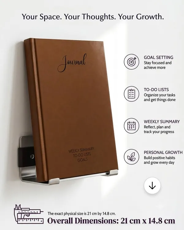House_Of_Earthy_Brown_Hardcover_A5_Plain_Journal_With_Planner_Sections
