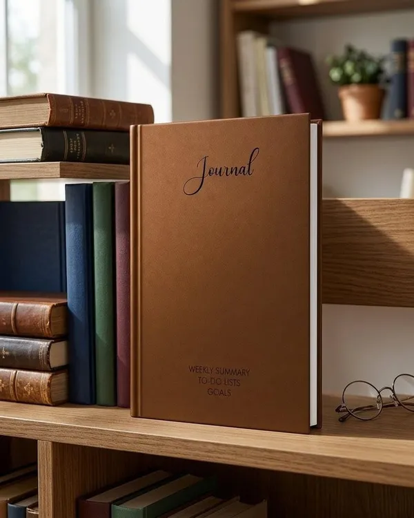 House_Of_Earthy_Brown_Hardcover_A5_Plain_Journal_With_Planner_Sections