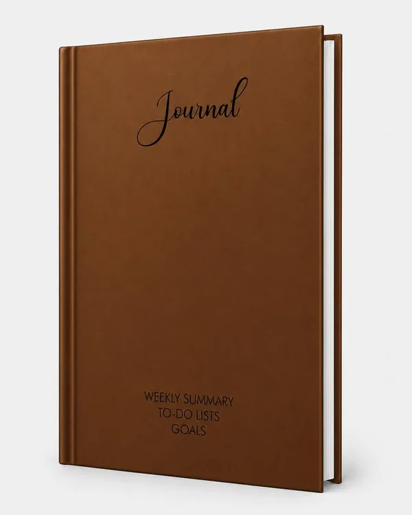 House_Of_Earthy_Brown_Hardcover_A5_Plain_Journal_With_Planner_Sections