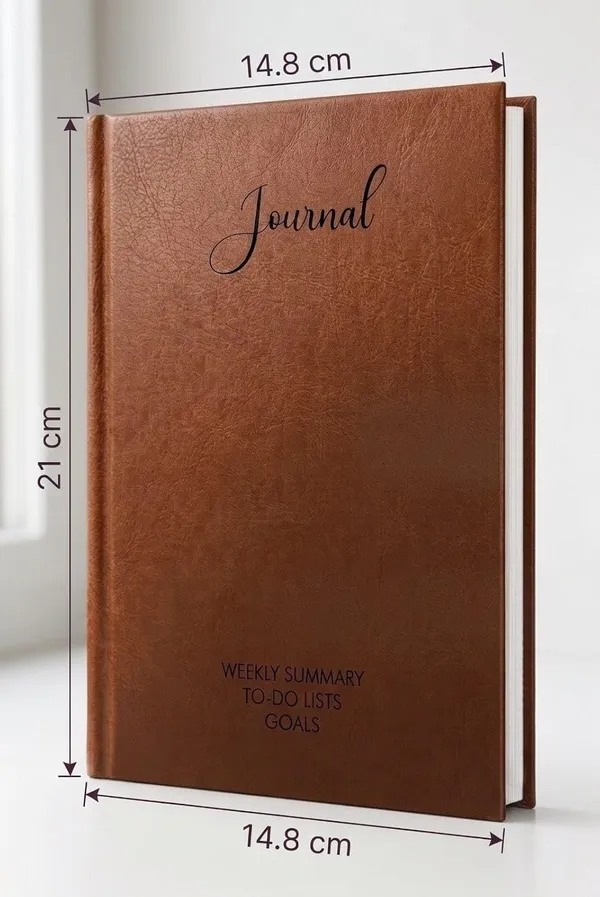 House_Of_Earthy_Brown_Hardcover_A5_Plain_Journal_With_Planner_Sections