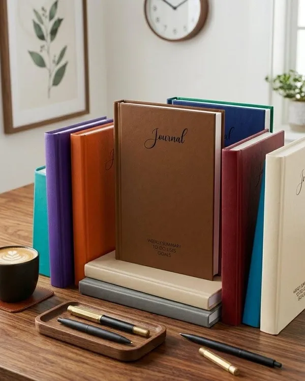 House_Of_Earthy_Brown_Hardcover_A5_Plain_Journal_With_Planner_Sections