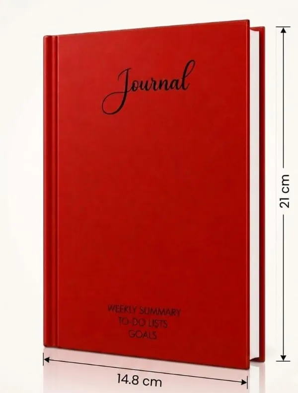 House_Of_Earthy_Red_Hardcover_A5_Plain_Journal_With_Planner_Sections