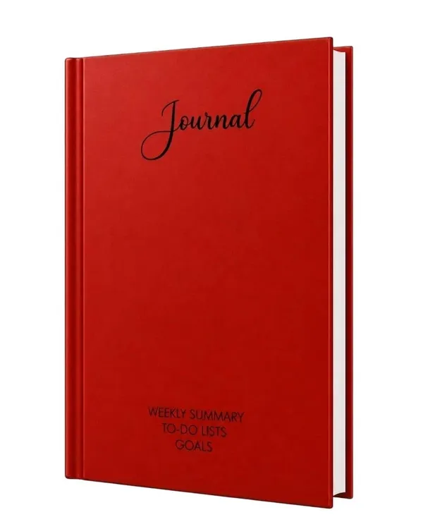House_Of_Earthy_Red_Hardcover_A5_Plain_Journal_With_Planner_Sections