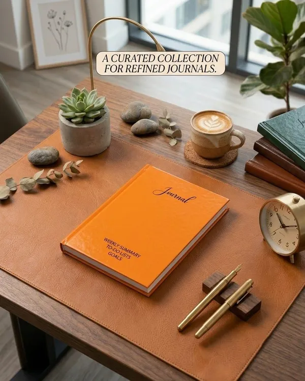 House_Of_Earthy_Orange_Hardcover_A5_Plain_Journal_With_Planner_Sections
