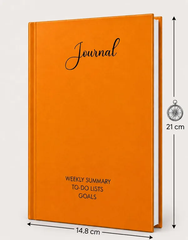 House_Of_Earthy_Orange_Hardcover_A5_Plain_Journal_With_Planner_Sections
