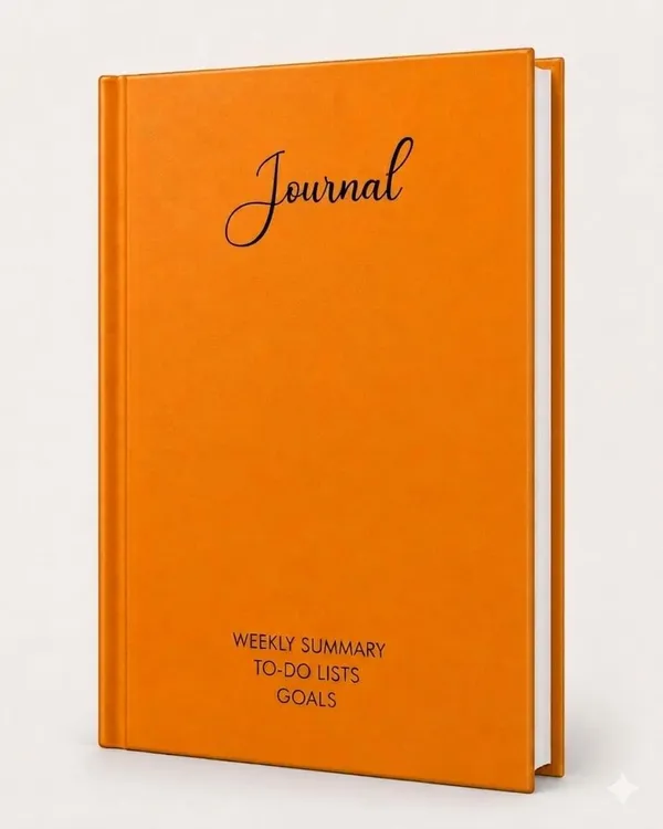 House_Of_Earthy_Orange_Hardcover_A5_Plain_Journal_With_Planner_Sections