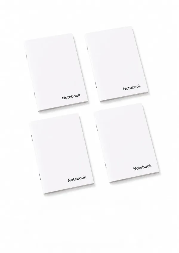 House_Of_Earthy_White_Plain_Pocket_Notebook_Set_Of_4