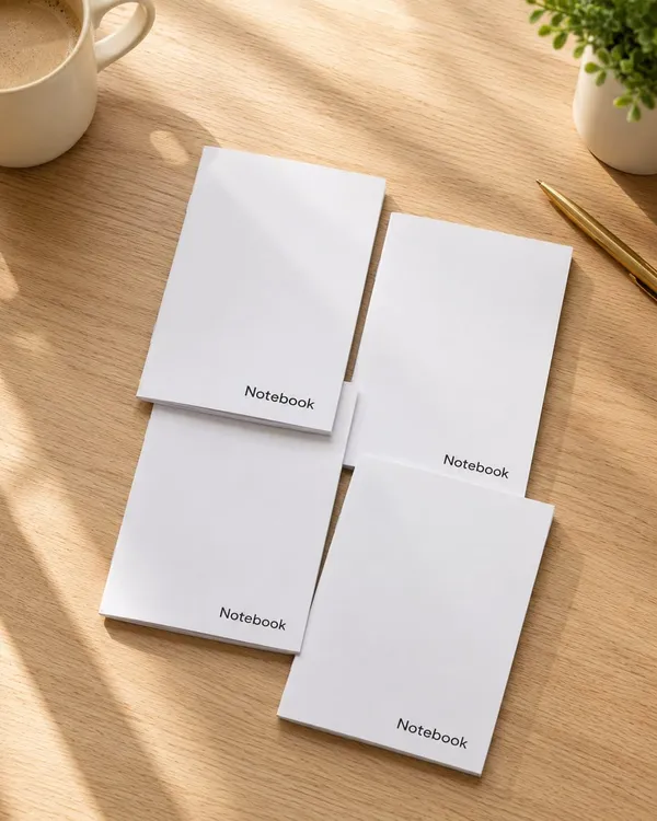 House_Of_Earthy_White_Plain_Pocket_Notebook_Set_Of_4