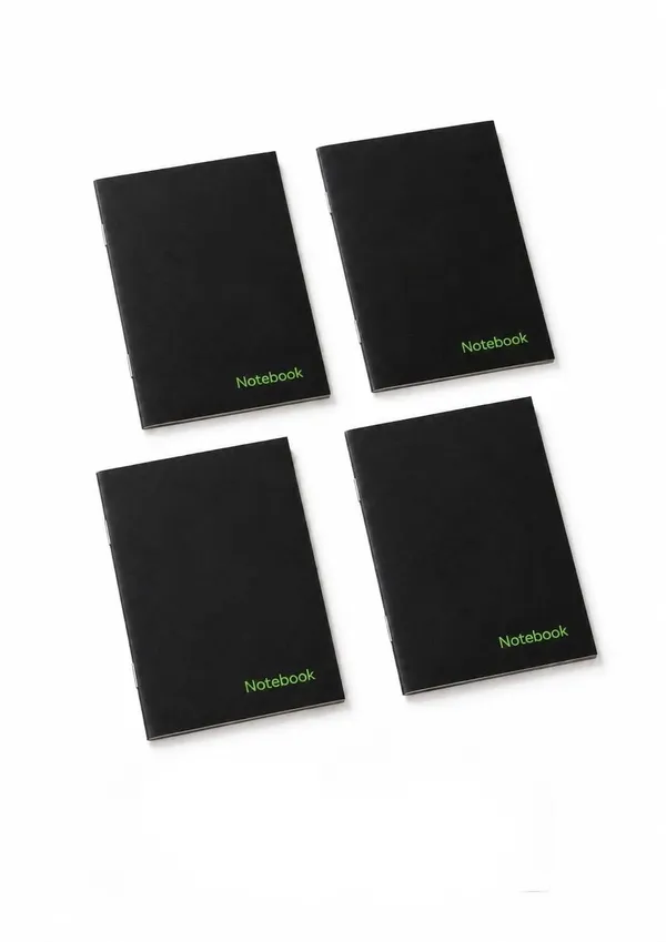House_Of_Earthy_Black_Ruled_Pocket_Notebook_Set_Of_4