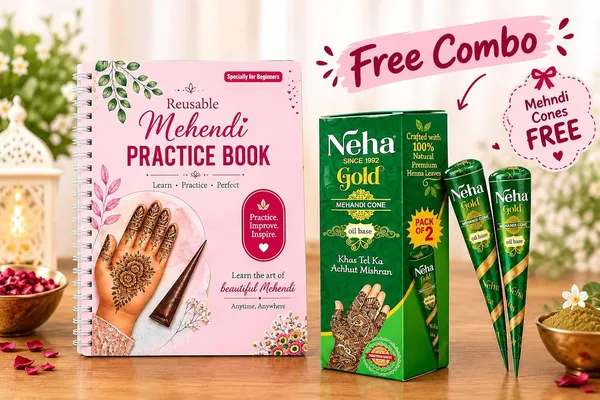 House_Of_Earthy_Reusable_Mehndi_Practice_Book_With_Henna_Cones