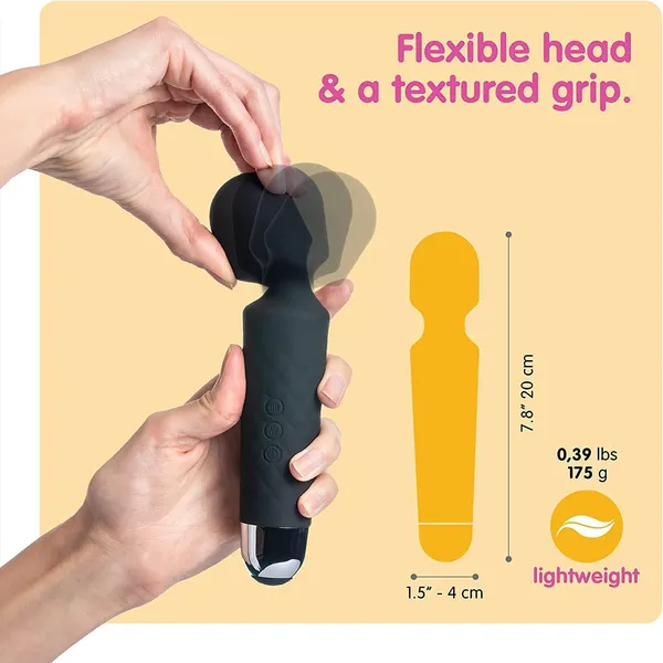 Cazuela_Black_Silicone_Handheld_Personal_Massager_For_Women