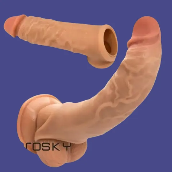 Cazuela_Brown__Shop_Deals_7_Inch_Dragon_Condom_for_Men_|_Premium_Silicone_Textured_Condom_|_Ribbed_&_Dotted_Design_for_Enhanced_Experience