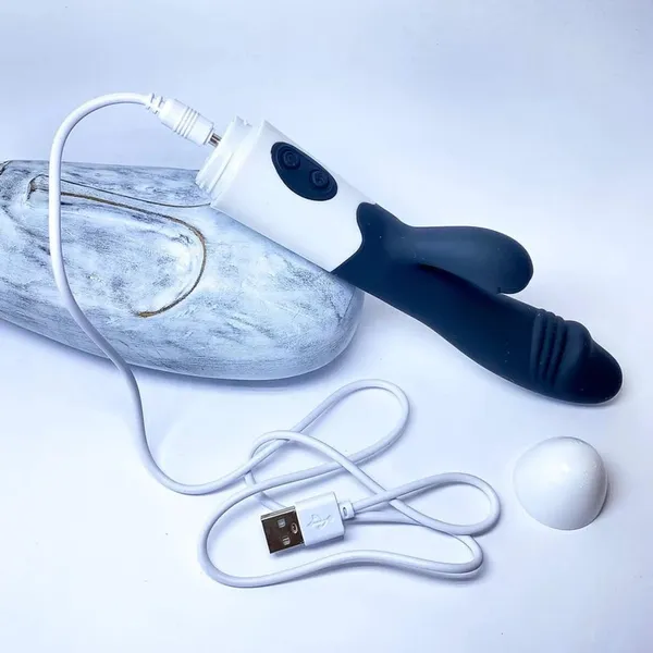Cazuela_Blue_Silicone_Curved_Grip_Handheld_Massager_For_Women