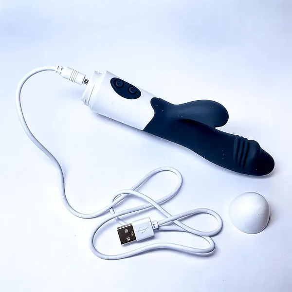 Cazuela_Blue_Silicone_Curved_Grip_Handheld_Massager_For_Women