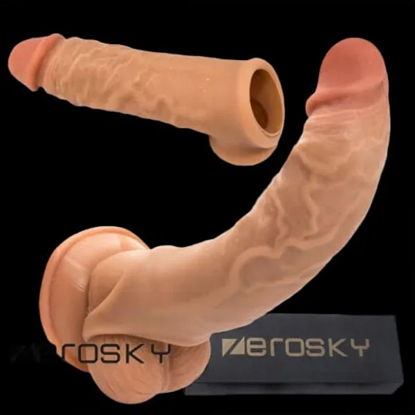 Cazuela_Brown__Shop_Deals_7_Inch_Dragon_Condom_for_Men_|_Premium_Silicone_Textured_Condom_|_Ribbed_&_Dotted_Design_for_Enhanced_Experience