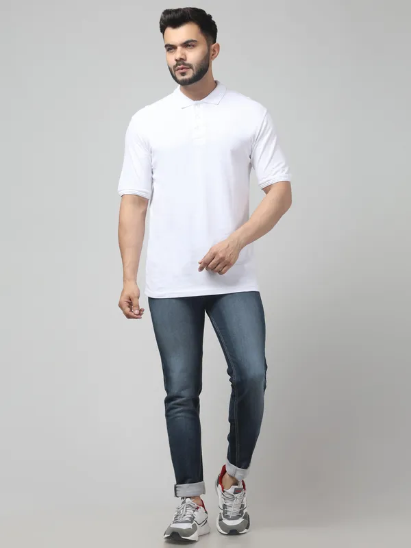 White_Regular_Fit_Polo_T_Shirt_for_Men