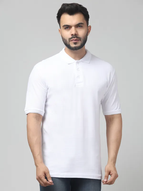 White_Regular_Fit_Polo_T_Shirt_for_Men