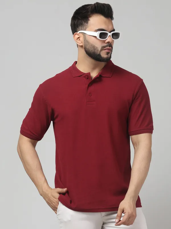 Maroon_Regular_Fit_Polo_T_Shirt_for_Men