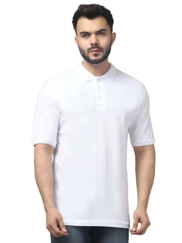 White_Regular_Fit_Polo_T_Shirt_for_Men