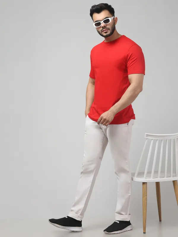 Red_Crew_Neck_Short_Sleeve_T-Shirt_for_Men