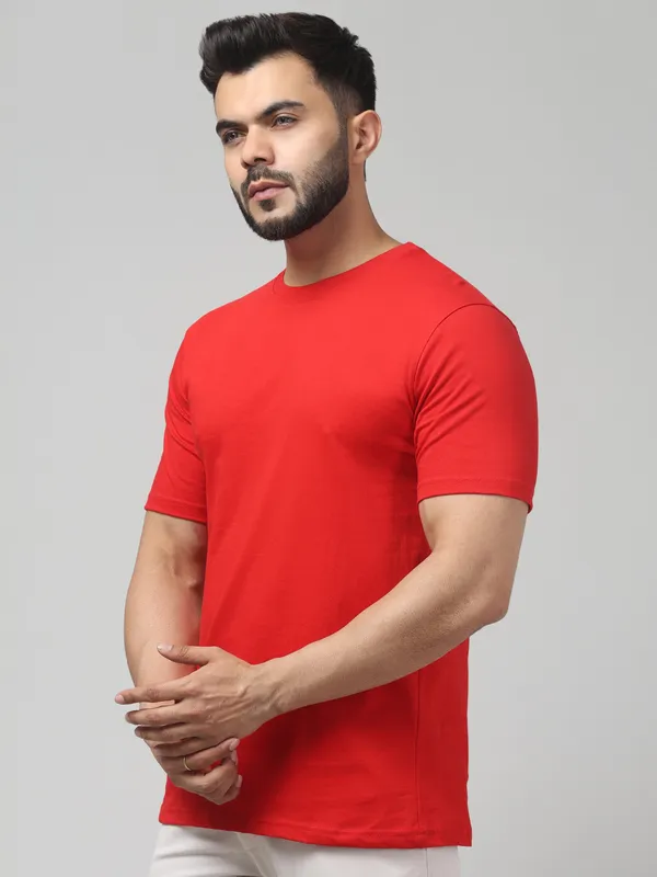 Red_Crew_Neck_Short_Sleeve_T-Shirt_for_Men