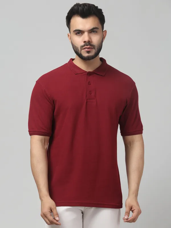 Maroon_Regular_Fit_Polo_T_Shirt_for_Men