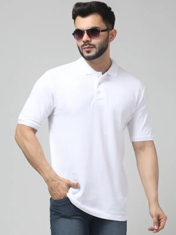 White_Regular_Fit_Polo_T_Shirt_for_Men