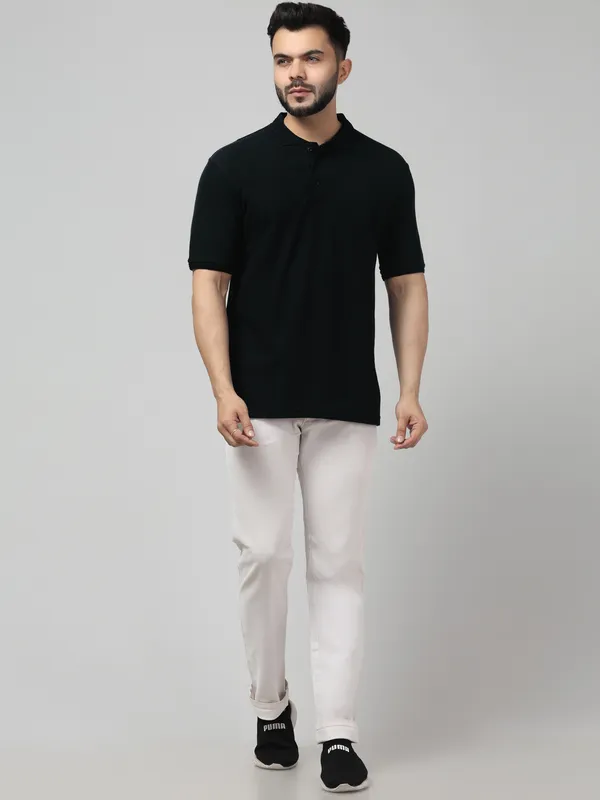 Black_Knit_Regular_Fit_Polo_T-Shirt_for_Men