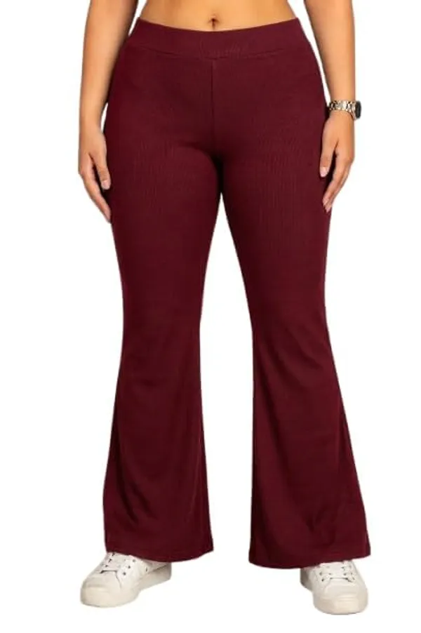 VGlamour_Women's_Bootcut_Trouser,_High_Waist_Flared_Fit_Stretchable_Pants,_Casual_&_Office_Wear