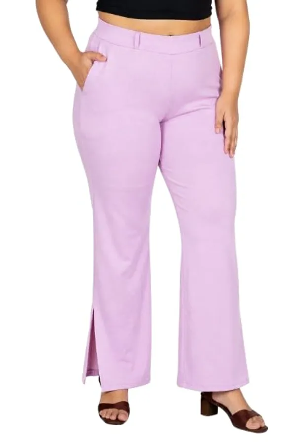 VGlamour_Women’s_Side_Cut_Trousers,_Side_Split_Parallel_Leg_Pants_for_Casual_&_Office_Wear