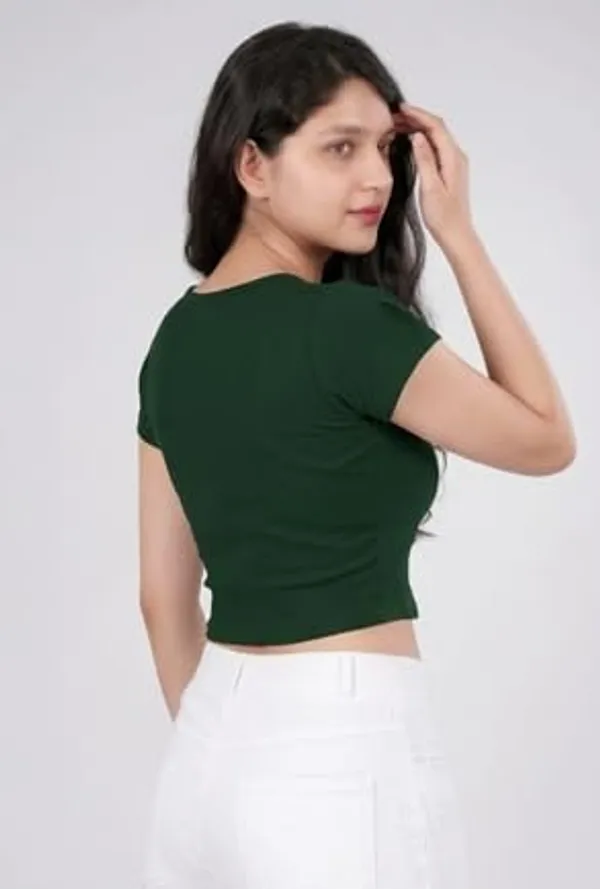 VGlamour_Womens_Short_Sleeve_Crop_Tops_|_Slim_Fit_Gym_Workout_Top_|_Casual
