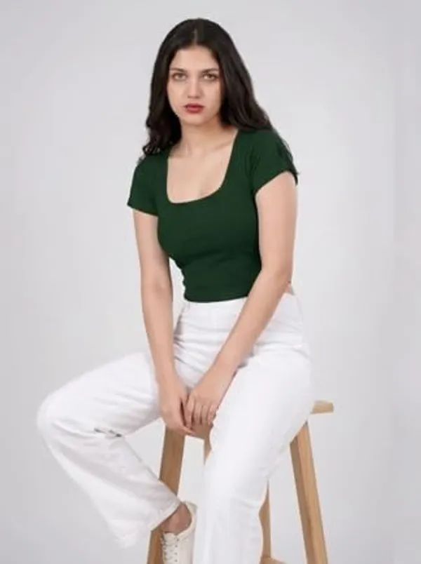 VGlamour_Womens_Short_Sleeve_Crop_Tops_|_Slim_Fit_Gym_Workout_Top_|_Casual
