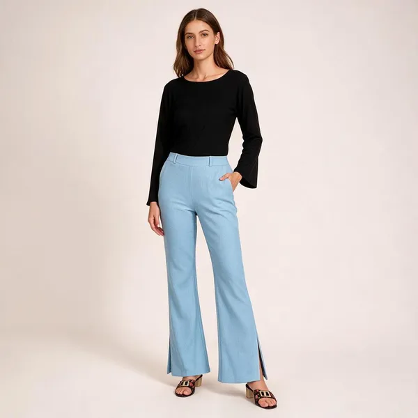 VGlamour_Women’s_Side_Cut_Trousers,_Side_Split_Parallel_Leg_Pants_for_Casual_&_Office_Wear
